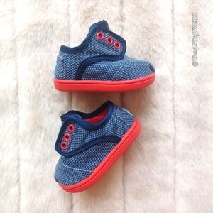 Toms Blue and Red Baby Walker Shoes with Mesh Upper